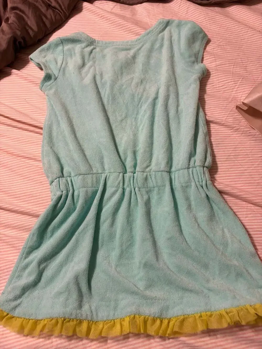 Disney Store The Little Mermaid Ariel Girls Terry Cloth Swim Cover-Up Size 7/8